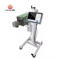 Prix bon marché Date d'expiration Code de lot Imprimante laser pour sacs en plastique Câble Fil PET Bouteille Flying Fiber Laser Machine de marquage