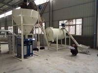 Centrale de mélange de mortier sec simple 1-3t/h, ligne de production manuelle de mélangeur de ciment, sable et poudre à petite échelle, faible investissement pour la construction