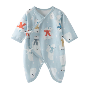 Camisa de Manga Larga de Algodón Transpirable de Alta Calidad con Lazo Delantero para Bebés, Ropa de Verano - Product Image 6