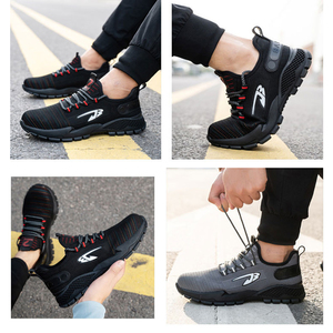 Giày Bảo Hộ Thoáng Khí Thời Trang Giày Bảo Hộ Thường Ngày Cho Nam Giày Lao Động Nam Chống Trượt Hở Ngón Bằng Thép Đan - Product Image 6