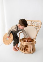 Meilleures ventes 2025 : Matelas de chaise enfant Bao Minh en rotin tressé à la main, qualité supérieure, confortable, design Ferme Royale, avec rangement dissimulé