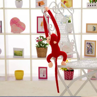 Long bras singe peluche jouet rideau sangle singe poupée rideau boucle vélo électrique Anti-collision poupée enfants tissu poupée