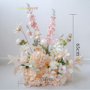 Şampanya fildişi krem için yapay çiçekler düğün için sahte çiçekler düzenleme kemer parti HomeBackdrop allık pembe düğün - Product Image 5