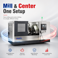 Máquina CNC XY820 para Fresado de Extremos de Ejes y Perforación Central con Tornillo de Banco Hidráulico Autocentrante - Sistema de Bloqueo Automático