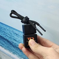 Diffuseur de désodorisant recyclable de 5ml 8ml 10ml Bouteille de parfum vide givrée suspendue pour voiture avec bouchon en bois noir Vente en gros