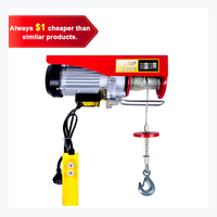Mini Grúa de Elevación Eléctrica con Cabrestante y Control Remoto para Exteriores, Capacidad de 400Kg, 500Kg, 800Kg, 1000Kg, 1200Kg, con Cable de Acero, Mini Polipasto Eléctrico Pequeño