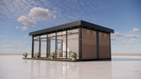 Villa Modulaire de Luxe Compacte et Intelligente à Une Pièce, en Panneaux Sandwich, Personnalisable, Préfabriquée, Cabane Préfabriquée, Maison Conteneur Écologique