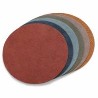 Set de table rond en cuir gaufré motif Hibiscus, isolant thermique, imperméable, personnalisé pour la salle à manger et la maison