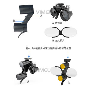 Lupa Binocular Dental Vimel 5X/6X con Luz Recargable para Examen Médico - Product Image 4