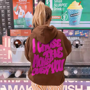 Sweat-shirt pour <span class=keywords><strong>femme</strong></span> de haute qualité, impression de lettres, logo personnalisé, coton lourd, manches longues, sweat-shirt chaud et coloré pour <span class=keywords><strong>femme</strong></span> - Product Image 5