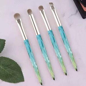 Eihodo Makeup Brush Set 4Pc Synthetic Hair Acrylic Handle Eyeshadow <b>Blending</b> Detail Eyebrow Brushes - Product Image 2