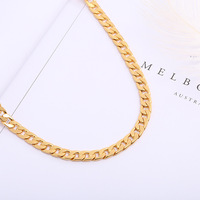 Collier pour homme DAIHE en acier inoxydable plaqué or 18 carats, chaîne de 8 à 30 pouces, bracelet, bijoux unisexes