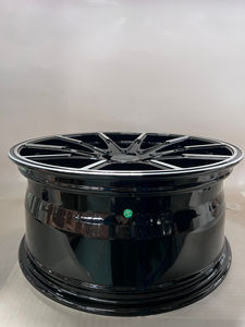 Rines de Aleación de Aluminio Forjado 6061 T6, Diseño Multirradio Negro Brillante, Prensados a 12000T, Certificación TUV JWL VIA Std S1-00133, Personalizados de 18-23 Pulgadas - Product Image 3
