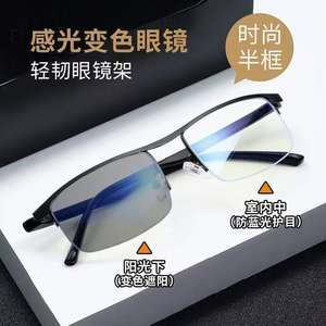 Gafas fotocromáticas para hombre con protección contra la luz azul, antirradiación, montura de plástico y metal, lentes de PC para miopía - Product Image 4