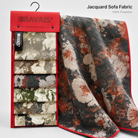 Tissu d'ameublement de luxe pour canapé, couleur personnalisée, résistant à la décoloration, 100% polyester, tissu jacquard tissé, vente en gros