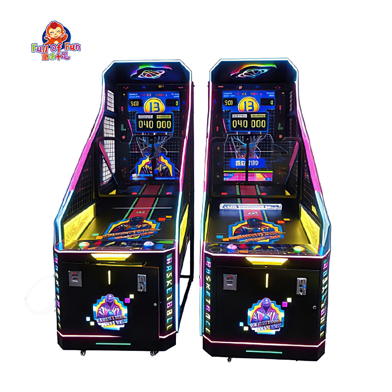Commercial Coin Operated Basketball Shooting Arcade Machine Foldable Street Basketball Game