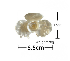 Pince à cheveux DOWELL en acétate de camélia style français, taille moyenne, design colorblock, pour <span class=keywords><strong>coiffure</strong></span> quotidienne élégante des jeunes filles - Product Image 2