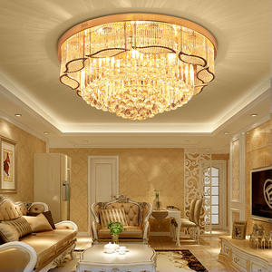 Zealing Light Hotel Hall Led Lámpara de techo de cristal de lujo redonda Candelabros nórdicos Luz para sala de estar - Product Image 4