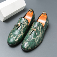 Chaussures plates décontractées pour hommes, antidérapantes, imprimées, à bout pointu, pour la conduite et les soirées, légères et résistantes, printemps-automne
