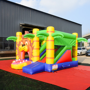 Château Gonflable Commercial à Louer, Combo Lion avec Toboggan pour Fêtes et Événements - Product Image 3