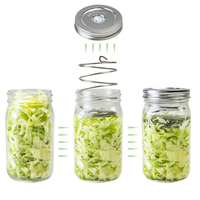 Tapas de acero inoxidable de 86 mm para tarros de fermentación con espirales para encurtidos