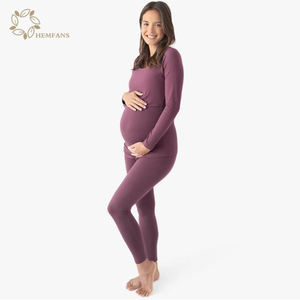 Pijama de Bambú para Dormir, Conjunto de Algodón Orgánico para <span class=keywords><strong>Lactancia</strong></span> Materna - Product Image 2