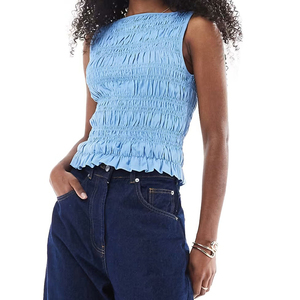 Camiseta sin Mangas con Volantes para Mujer, Estilo Chic, Ajustada, con Dobladillo con Volantes, Estilo Informal para el Verano 2026 - Product Image 2