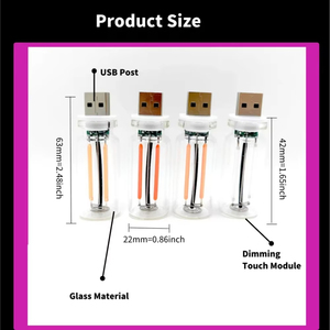 Wholesale Mini Ambient <b>Nightlight</b> Touch Sensor Bottle Lamp Automotive Interior Decoration Usb Powered Lighting Device - Product Image 6