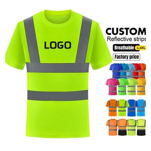 Customized High Visibility Workwear <b>Polo</b> T-shirts Breathable 100% Polyester Reflective <b>Polo</b> Shirts Traffic Work Safety Clothing - Product Image 1