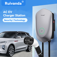 Pengisi daya 7KW 11KW 22KW 16A 32A EV Level 2 tipe 2 stasiun pengisian daya AC/T untuk kendaraan listrik