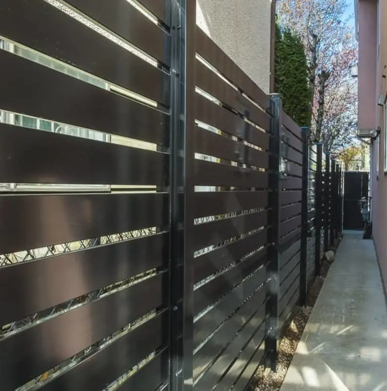 Ev bahçe kompozit çit gizlilik alüminyum çit panelleri açık