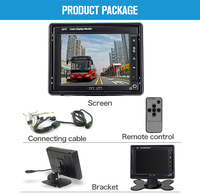 Moniteur de voiture 5 pouces avec caméra, résistant aux chocs, haut-parleur intégré, écran 640x320, aide au recul, moniteur A/V
