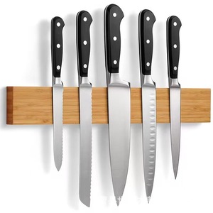 Porte-couteaux magnétique mural en bois de 16 pouces pour couteaux, ustensiles et outils - Product Image 1