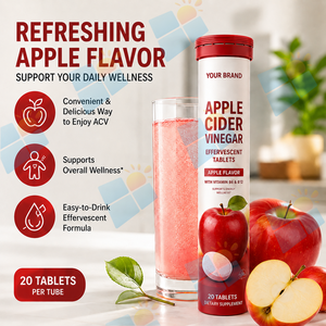 Compresse Effervescenti di Aceto di Mele a Marchio Privato con Vitamina B6 <span class=keywords><strong>B12</strong></span>, Gusto Mela, Produttore ODM di Integratori, Vendita all'Ingrosso - Product Image 3