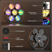 Lámparas halógenas Retro estroboscópicas de 300w, luz cegadora COB RGB de Audio para discoteca y escenario, 7 unidades