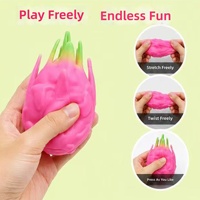 Draakvrucht-vormige rubberen bouwsteen DIY-bal grensoverschrijdende bestseller langzaam terugverende vormbare squishy speelgoed schattig piepend