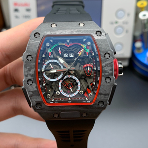 High-quality men's mechanical <b>watch</b>, carbon fiber <b>skeletonized</b> sports car dashboard style <b>automatic</b> <b>watch</b> - Product Image 1