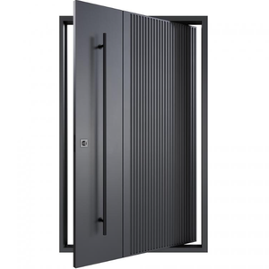 Porte d'entrée en acier moderne antivol <span class=keywords><strong>VICENTE</strong></span> avec poignée et serrure personnalisables en option pour usage commercial - Product Image 2