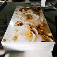 Plaque de marbre moderne imperméable UV, épaisseur 3 mm, panneau de marbre PVC brillant, décoration murale intérieure, vente en gros, usine