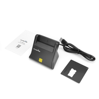 Rocketek通用串行总线2.0 ISO7816智能卡sim卡插槽发光二极管指示灯智能卡读卡器