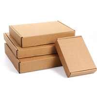 Boîte d'expédition en carton kraft brun en gros, personnalisable avec logo imprimé, pliable, pour l'envoi postal, l'emballage de colis et les entreprises