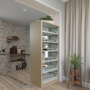 Versatile Modern Metal Bookshelf for Home Office School <b>Library</b> Hotel Hospital Apartment Steel Wrap for Outdoor Storage Design - Product Image 2