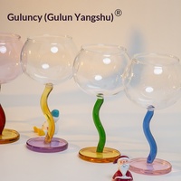 Mug à bulles au design original, tasse en verre borosilicate à pied de couleur unie, poignée élégante, cadeau sophistiqué, résistant aux hautes températures