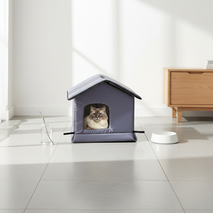 Nouvelle Maison Douillette et Chauffante pour Animaux de Compagnie – Lavable, en Peluche, avec Tapis Chauffant Intégré, Idéale pour Garage ou Porche – Nid pour Chat - Product Image 5