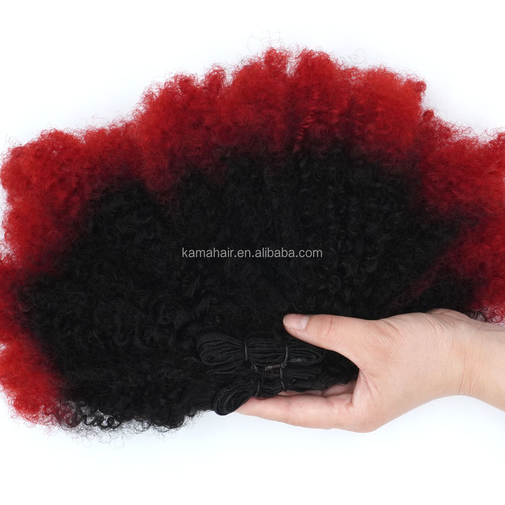 Vast Hair KAMA Soft Futura Hair Blended Bundles Afro Kinky Mixed Blended Human Hair with Closure for Women's Custom Wigs thumbnail 2