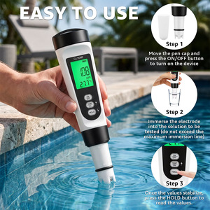 Testeur de qualité de l'eau, chlore, température, 2 en 1, pour aquarium, piscine, spa, analyse de l'eau du robinet - Product Image 2