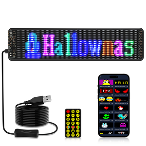 Panel <span class=keywords><strong>Led</strong></span> Flexible de Control por Aplicación Inteligente, Pantalla de Mensaje de Desplazamiento Programable, Señal <span class=keywords><strong>Led</strong></span> Portátil, Panel de Matriz <span class=keywords><strong>LED</strong></span> RGB para Coche de Tienda - Product Image 1