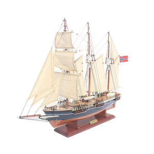 GIA NHIEN Para Decoración del Hogar y Oficina y Regalos Corporativos ENDURANCE (natural/pintado en negro) Maqueta de Barco de Exploración Histórico - Product Image 1