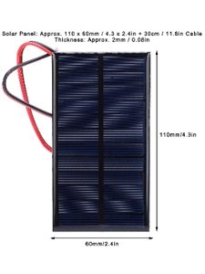 AIsmartLink Mini Chargeur Solaire 6V Polycristallin Haute Efficacité en Conditions de Faible Luminosité avec Panneau Solaire Polycristallin Intégré - Product Image 4
