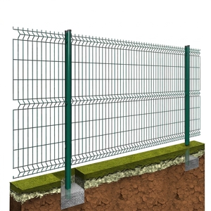 Panneaux de clôture incurvés 3D de style moderne avec courbes triangulaires - Clôture en treillis V galvanisé pour jardins et projets contemporains - Product Image 1